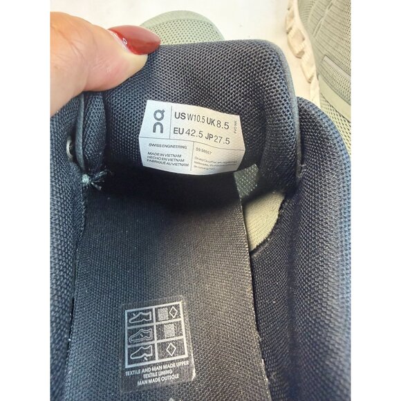 ON Cloud Sky Running Sneakers Women Size 10.5 Green/Grey Athletic Slip On Shoes - Picture 11 of 13